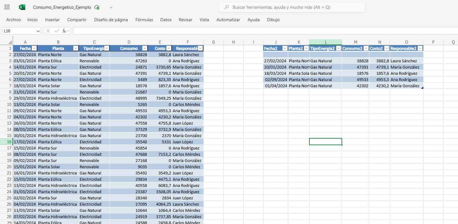 Excel rellenándose