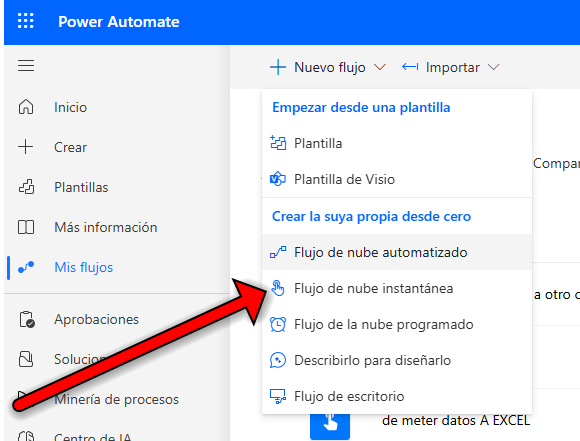 Crear flujo instantáneo – imagen 54